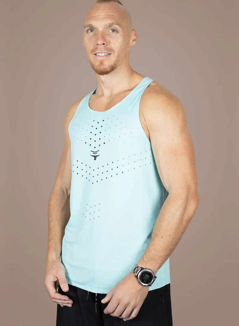 THUGFIT AgileAura Activewear Men's Slim Fit Tank Top - Blue